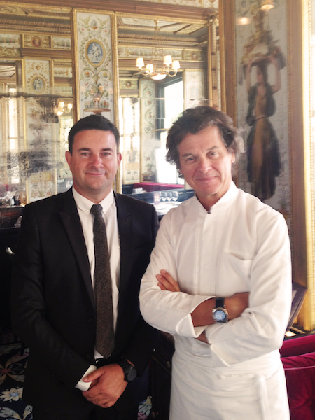 Sébastien Le Tacon (directeur du Pôle de Gastronomie) et Guy Martin (grand chef cuisinier du 